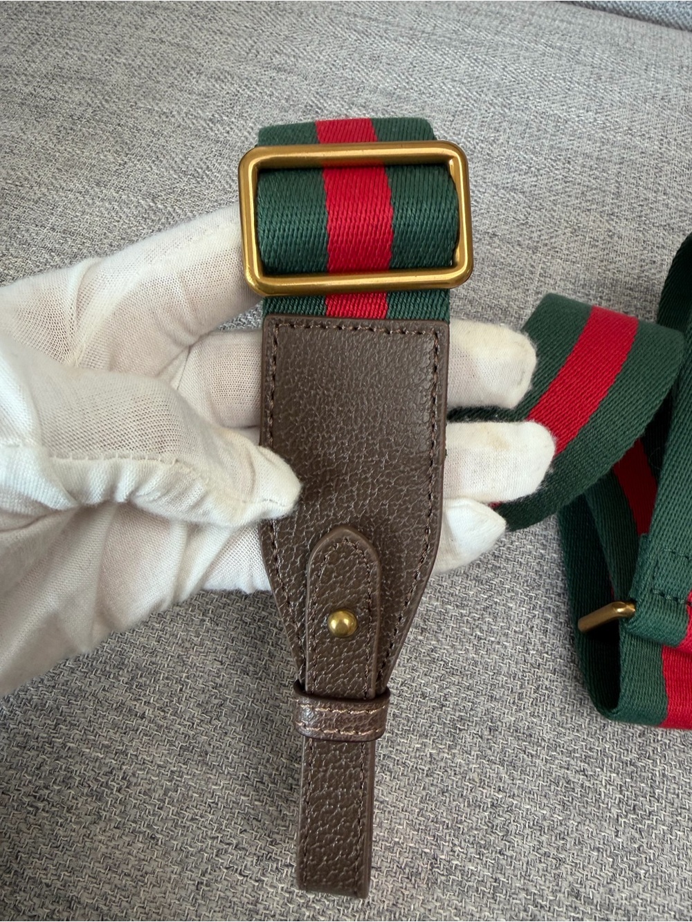🤎Adjustable Red & Green Woven Replacement Bag Strap | Brown Trim✨ - Picture 5 of 16